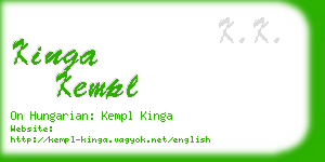 kinga kempl business card